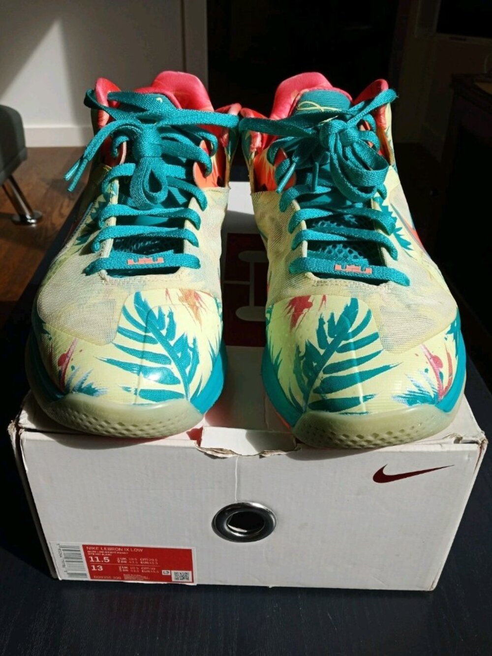 Nike LeBron James IX 9 Low LeBronald Palmer Mens 11.5 - DO9355-300 - Lime/Mango